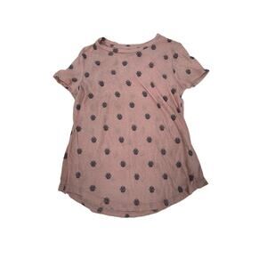 Aeropostale Seriously Soft Perfect Pink Floral Crew T-Shirt Women's Size XS
